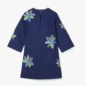 NWT Kate Spade Navy Floral Tunic Dress, S